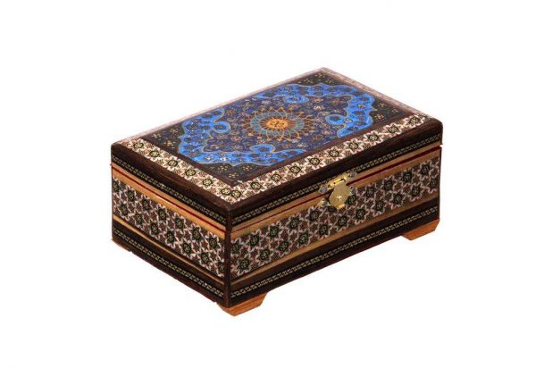Persian Marquetry Jewelry Box, Fly Design 3