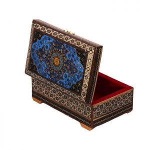 Persian Marquetry Jewelry Box, Fly Design 7