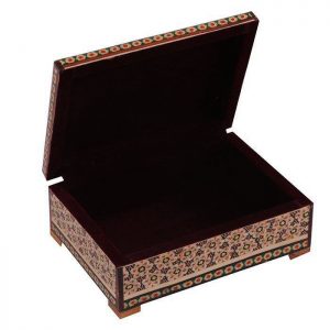 Persian Marquetry Khatam Kari Miniature Jewelry Box Flower Pure Design 7