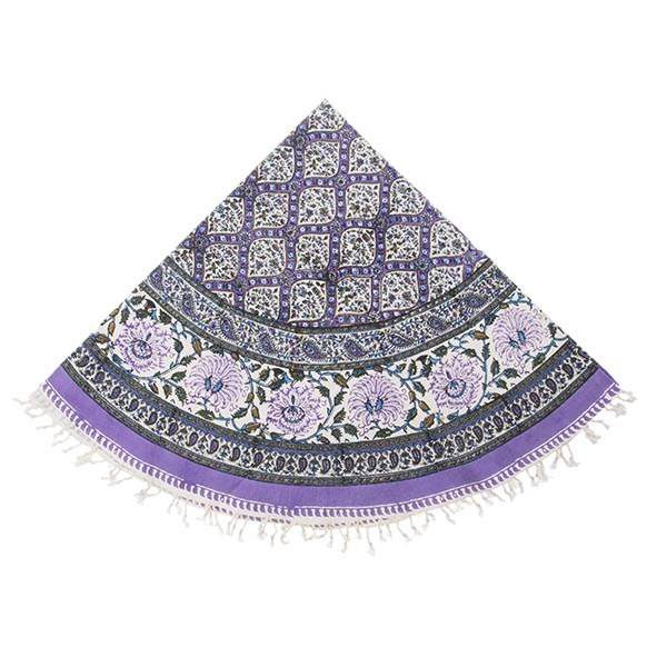 Persian Qalamkar ( Tapestry ) Tablecloth, Purple Design 4