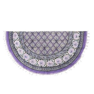 Persian Qalamkar ( Tapestry ) Tablecloth, Purple Design 9
