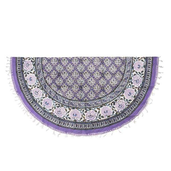 Persian Qalamkar ( Tapestry ) Tablecloth, Purple Design 6
