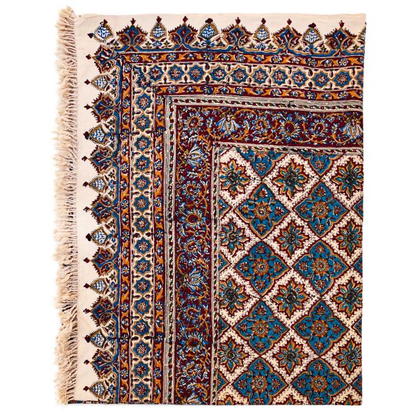 Persian Tapestry (Ghalamkar) Tablecloth, Bricks Design 3