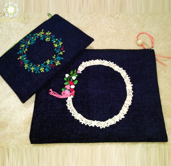 Handbags set, Flower Circle Design (2-pieces) 4