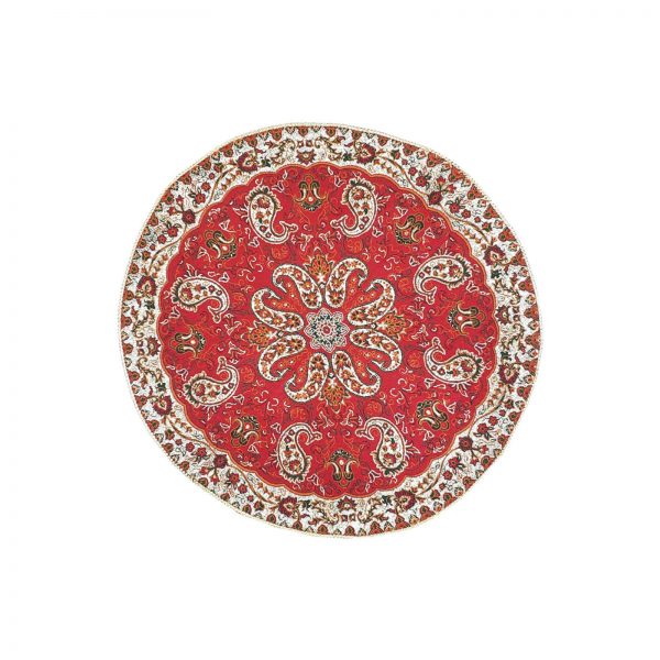 Termeh Luxury Tablecloth, Red Atlas Design (5 PCs) 4