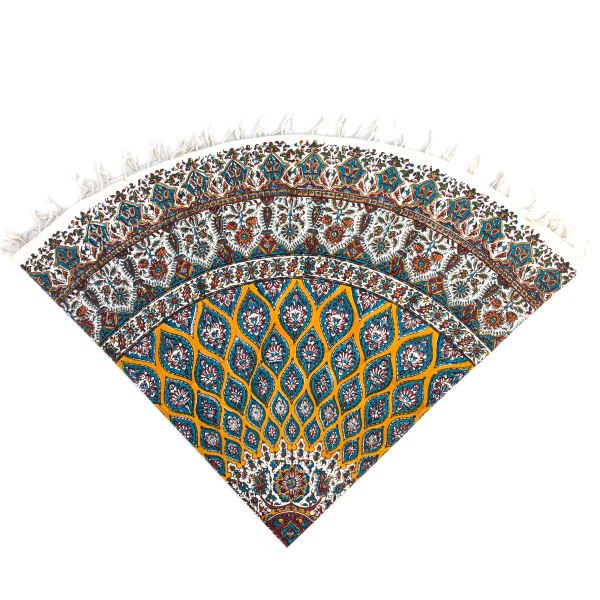 Persian Qalamkar ( Tapestry ) Tablecloth, Multi Colors Design 3