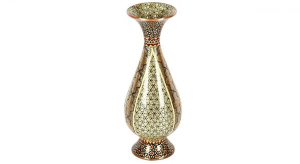 Persian Marquetry Khatam Kari Flower Pot, Diamond Design 6
