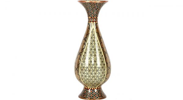 Persian Marquetry Khatam Kari Flower Pot, Diamond Design 3