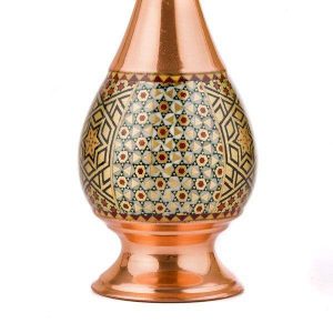 Persian Marquetry Khatam Kari Privileged Flower Vase Diamond Design 7