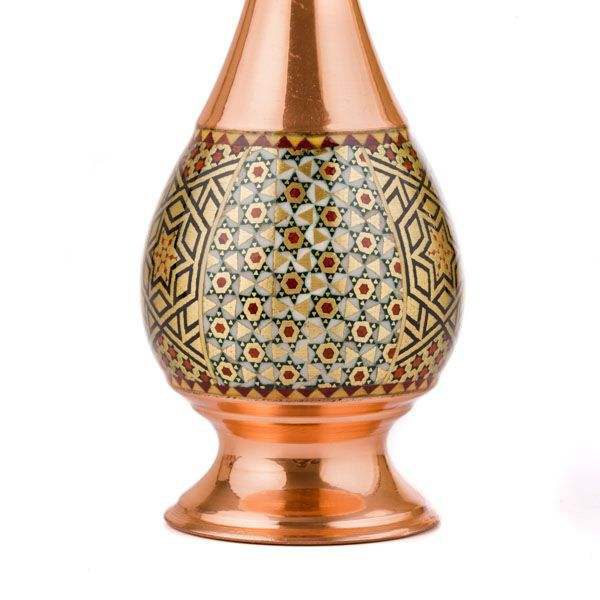 Persian Marquetry Khatam Kari Privileged Flower Vase Diamond Design 4
