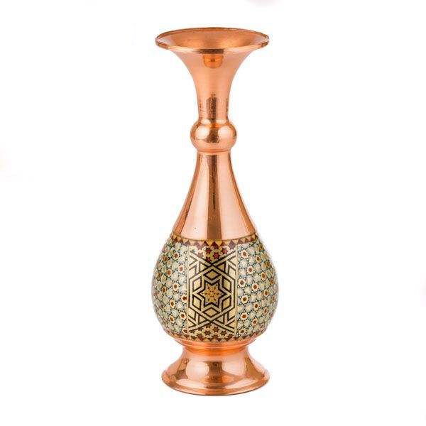 Persian Marquetry Khatam Kari Privileged Flower Vase Diamond Design 5