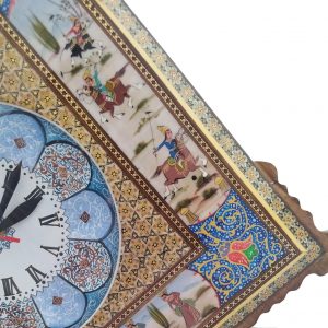 Khatam Kari Wooden Wall Clock, The Legends Design 9