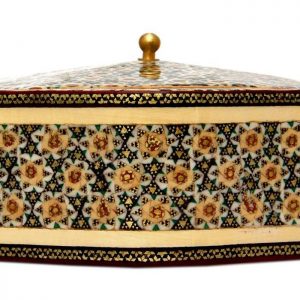 Persian Marquetry Candy Boxes, Flower Shape (3 parts set) 6
