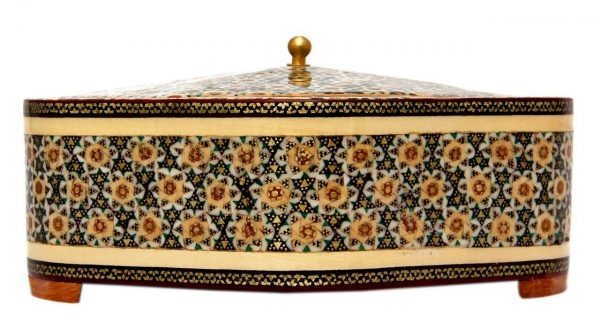 Persian Marquetry Candy Boxes, Flower Shape (3 parts set) 4