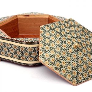 Persian Marquetry Candy Boxes, Flower Shape (3 parts set) 7