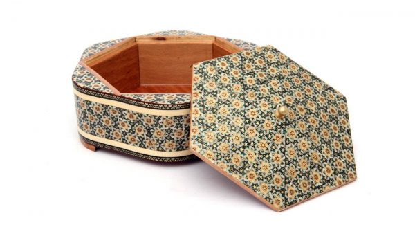 Persian Marquetry Candy Boxes, Flower Shape (3 parts set) 5