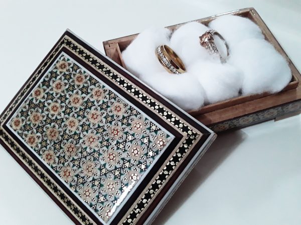 Persian Marquetry Khatam Kari Eastern Ring Box 3