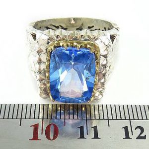 Topaz Gemstone & Silver Ring, King Design 11