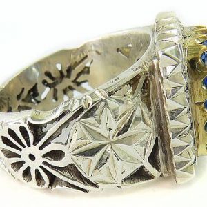Topaz Gemstone & Silver Ring, King Design 13
