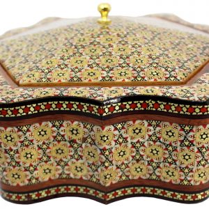 Persian Marquetry Khatam Kari Candy Box, Diamond Design 12
