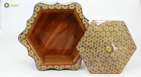 Persian Marquetry Khatam Kari Candy Box, Diamond Design 10