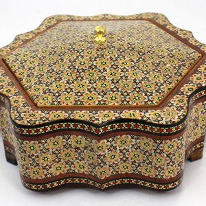 Persian Marquetry Khatam Kari Candy Box, Diamond Design 19