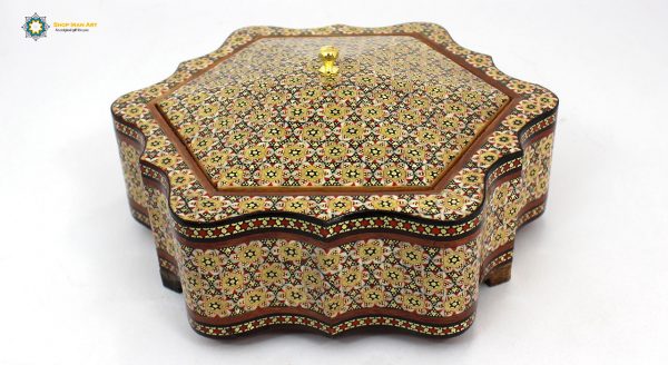 Persian Marquetry Khatam Kari Candy Box, Diamond Design 11
