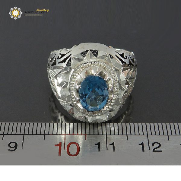 Topaz Gemstone & Silver Ring, King Design 2