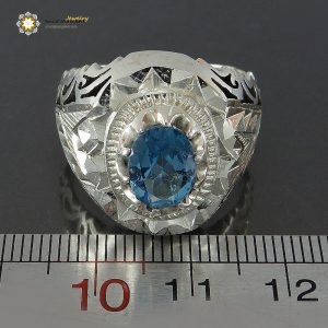 Topaz Gemstone & Silver Ring, King Design