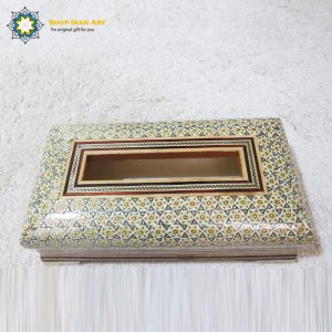 Persian Marquetry Khatam Kari Tissue Box, Diamond Design 12