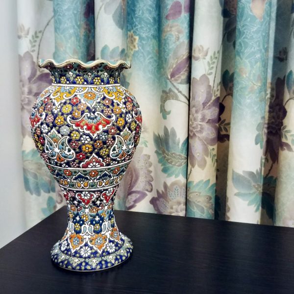 Enamel on pottery, Flower pot King Style 4