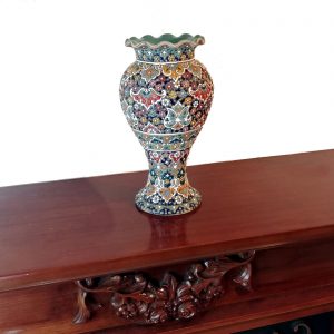 Enamel on pottery, Flower pot King Style 7