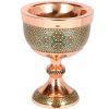 Persian Marquetry Khatam Kari Copper Goblet, Royal Design 2