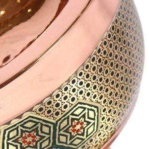 Persian Marquetry Khatam Kari Copper Goblet, Royal Design 14
