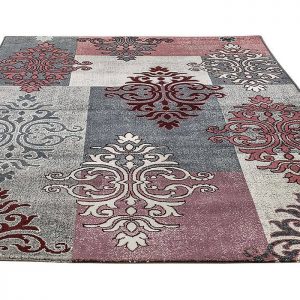 Persian Carpet: Abstract Flower Pattern (NOT Handmade) 8
