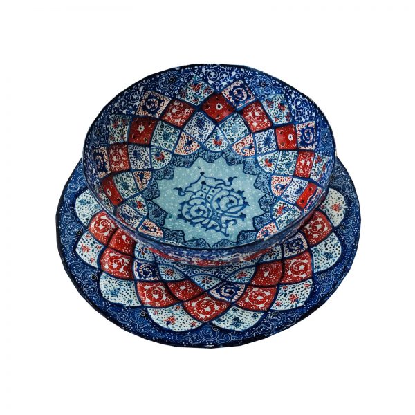 Minakari Persian Enamel Classy Bowl and Plate Modern Design 5