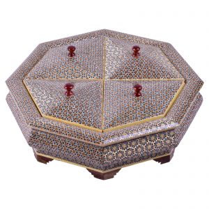 Persian Marquetry Khatam Kari Candy Box, Guest Design 8