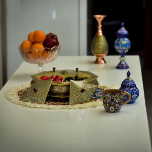 Persian Marquetry Khatam Kari Candy Box, Guest Design 9
