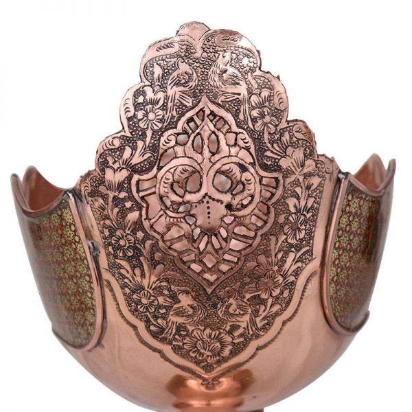 Persian Marquetry Khatam Kari Chalice Copper, Spring Design 4
