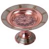 Persian Marquetry Khatam Kari Pedestal Bowl Dish Copper, Royal Design 1