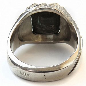 Silver Turquoise Ring, Baron Design 12