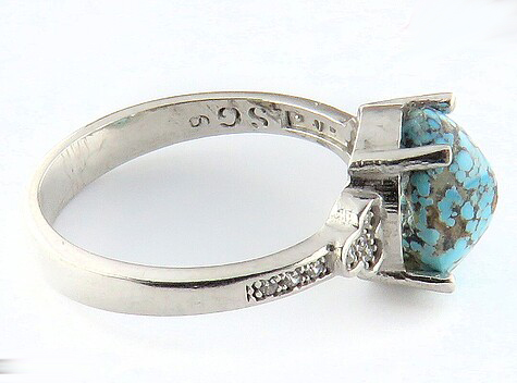Silver Turquoise Ring, Belleza Design 6