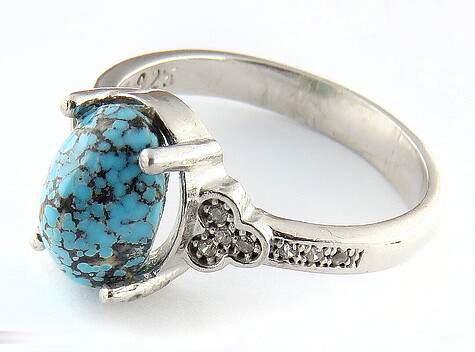 Silver Turquoise Ring, Belleza Design 7