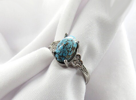 Silver Turquoise Ring, Belleza Design 3