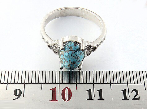 Silver Turquoise Ring, Belleza Design 8