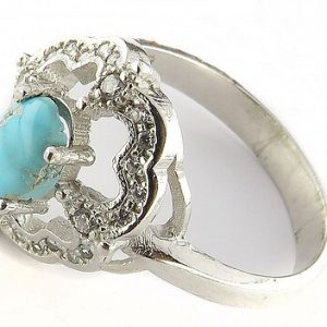 Silver Turquoise Ring, Countess Design 15