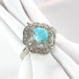 Silver Turquoise Ring, Countess Design 11