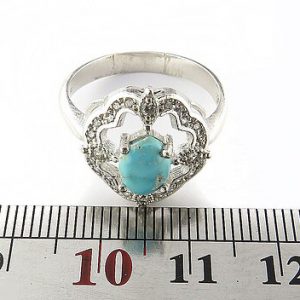 Silver Turquoise Ring, Countess Design 14
