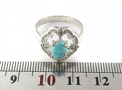 Silver Turquoise Ring, Countess Design 7