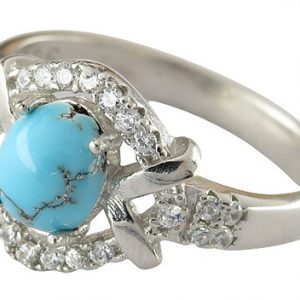 Silver Turquoise Ring, Global Design 12